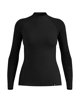ODLO | Maglia intima da donna Natural Merino 260 1/2 Zip | schwarz